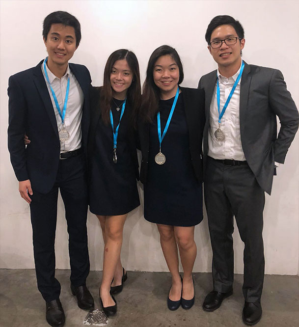 Team Primus Consulting. From left: Chun Soon Kon, Hew Qianyu, Isabelle Goh, and Devin Nathanael