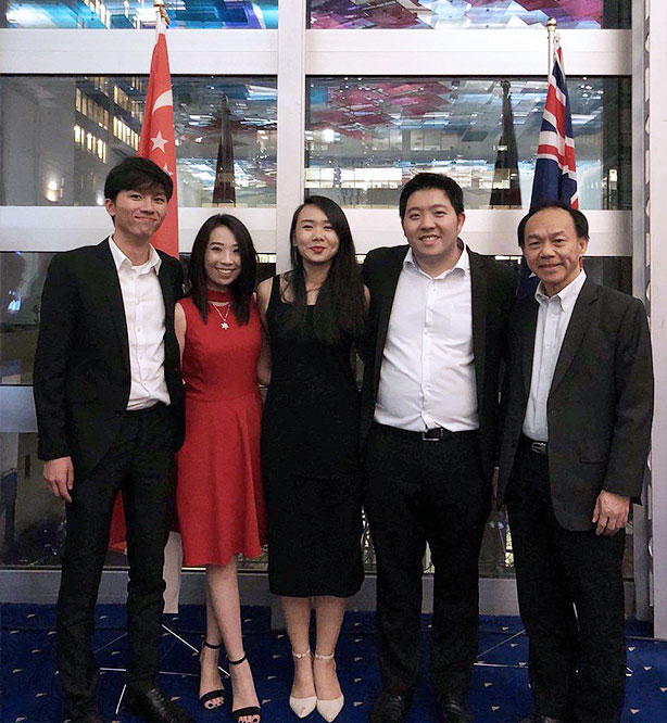 From left: Benjamin Aw, Sharyn Poerwanto, Yap Li Yin, Chris Chng and faculty advisor Hum Sin Hoon