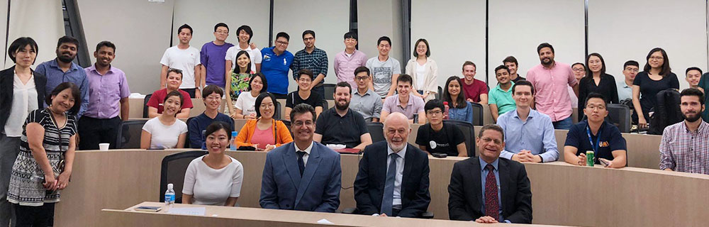 Celeste Zeng, Visiting Senior Fellow Alex Capri and Mr Merle Hinrich (front row seated from left) together with the participants of the talk