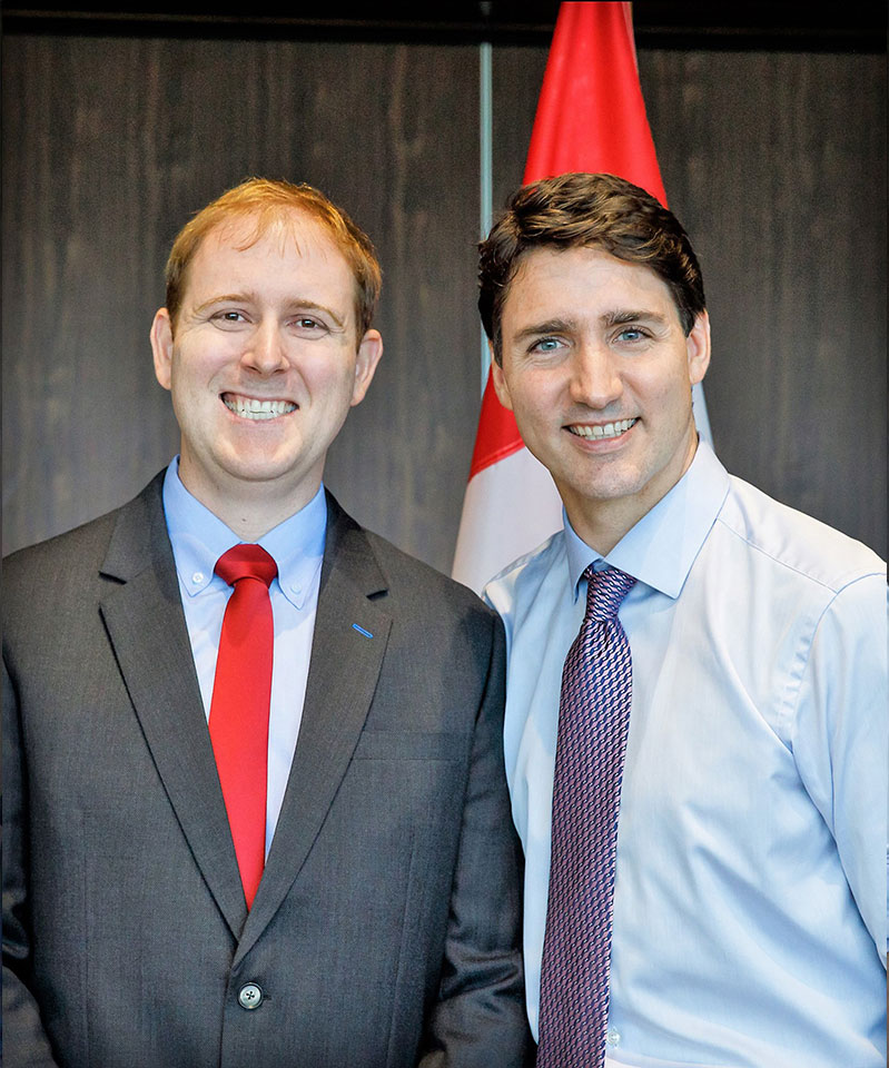 Marcus with Prime Minister Trudeau