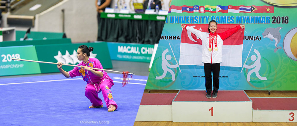 Hui Xin doing Singapore proud at ASEAN University Games 2018 by winning Gold