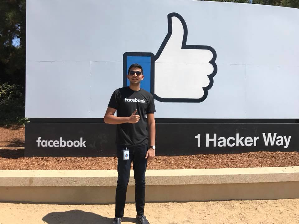 Chirag attending his work orientation at Facebook’s HQ in Menlo Park