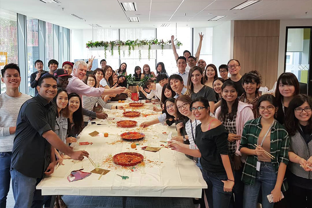 At the Dentsu agency’s Lunar New Year celebrations 2018