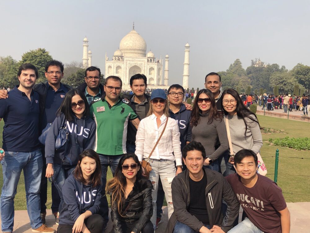 EMBA participants visiting the Taj Mahal while on a learning journey in India