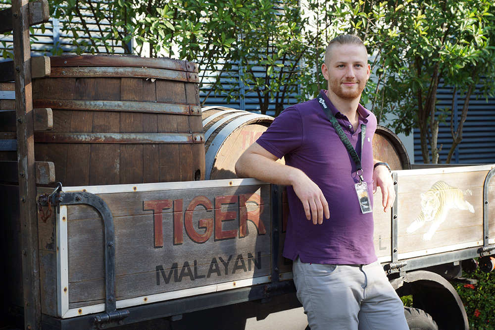 Joseph at the Tiger Beer Factory visit