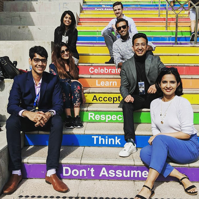 Yamini Sharma (top left) and Shikha Malhotra (bottom right) at the MBA World Summit 2019