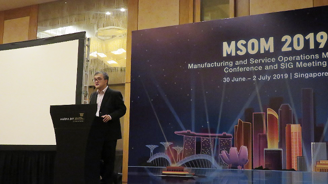 NUS Business School’s Professor Teo Chung Piaw gave the opening speech at MSOM 2019.