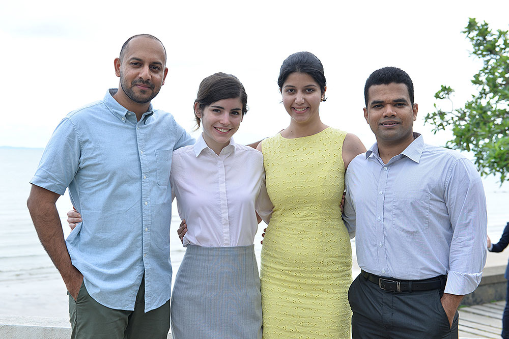 From left: Siddharth Somasundaran, Tess Wartanian, Garima Singh and Venkata Praneeth Tammiraju