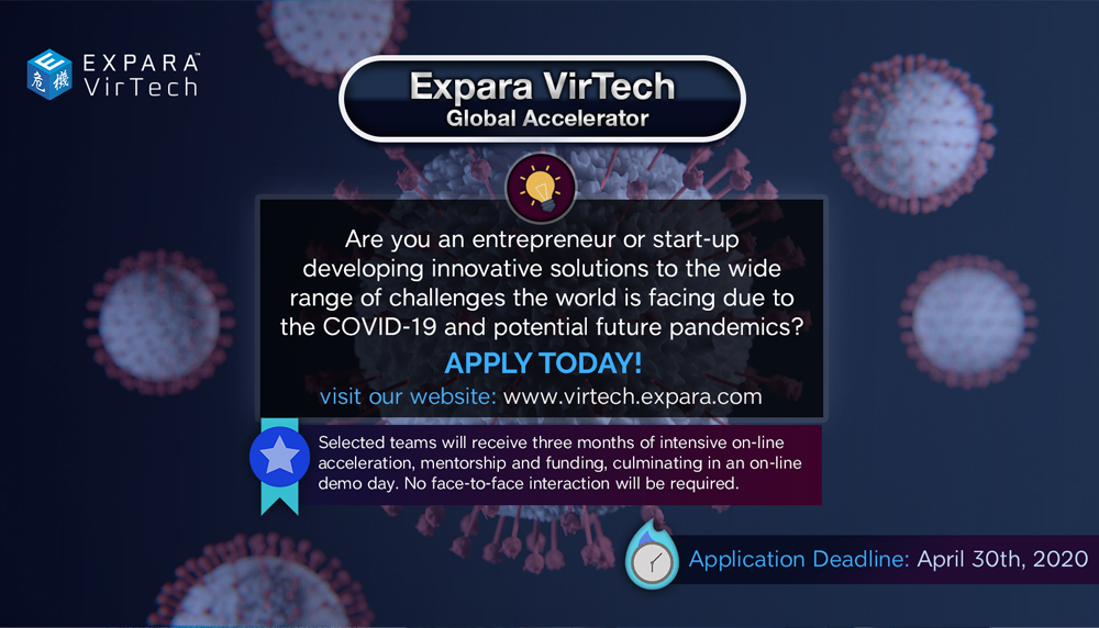 Expara aims to accelerate 30 companies that are developing innovative tech-solutions to tackle COVID-19 and future viruses. (Photo credit: Expara)