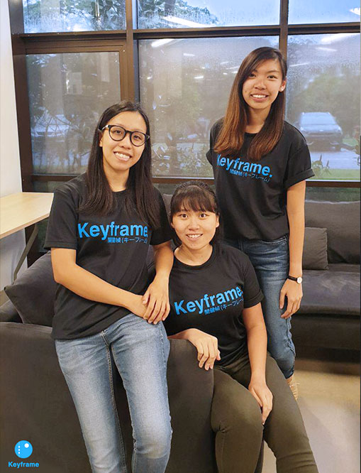 Jolyn with her co-founders at Keyframe
