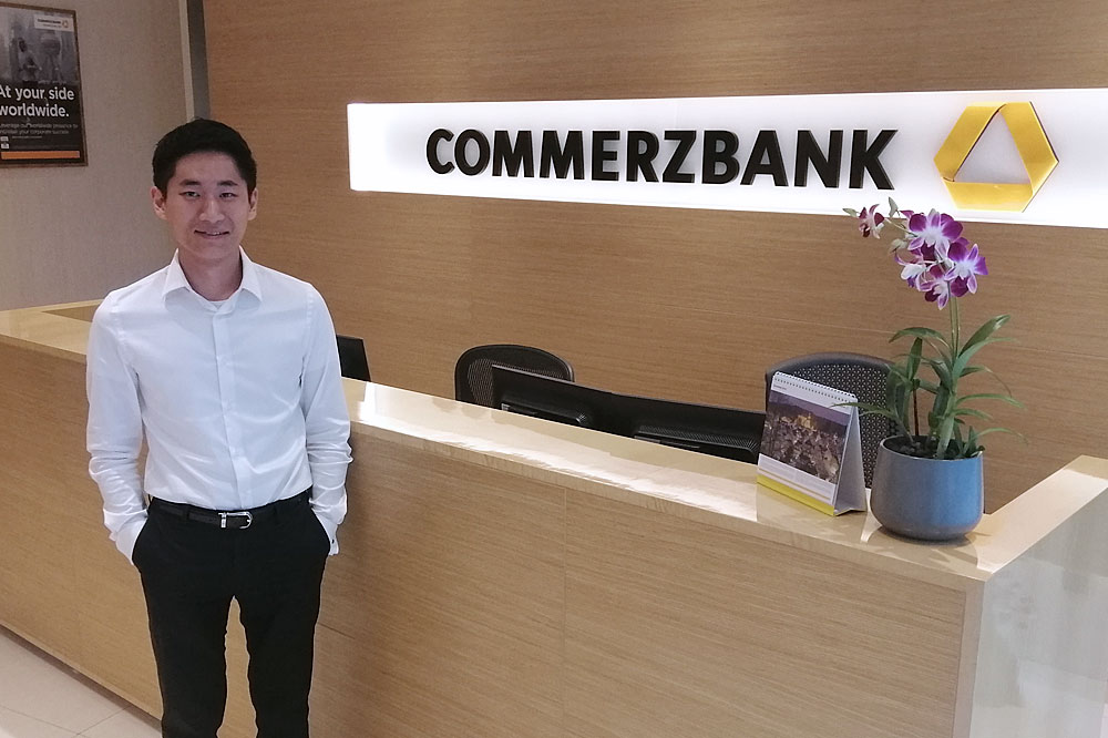Pioneer MSc Finance student Koh Dong Kyun is now working with Commerzbank AG in Singapore.
