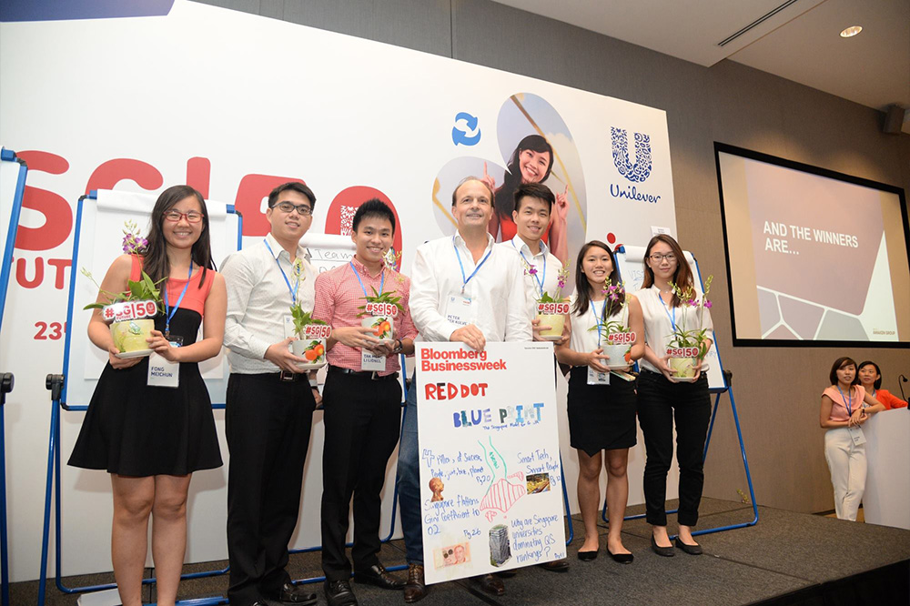 Celebrating their win at Unilever Singapore’s Future 50 competition!