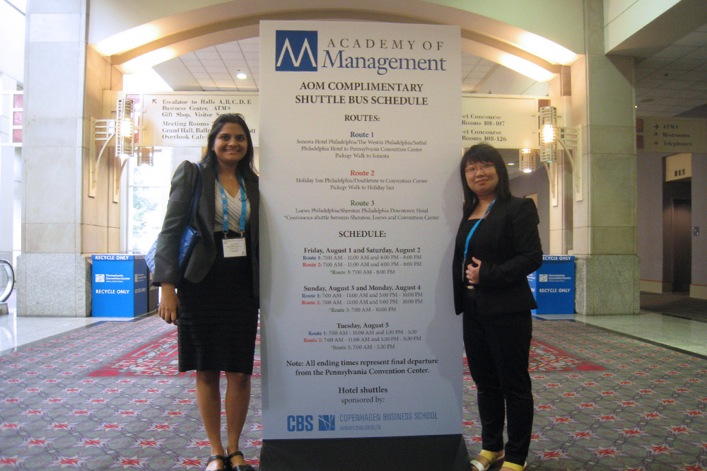 Attending the 2014 Academy of Management Conference in Philadelphia, USA
