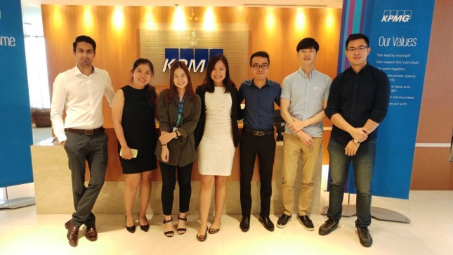 Phyllis (centre) with fellow colleagues from different KPMG ASPAC offices in KPMG Bangkok for training
