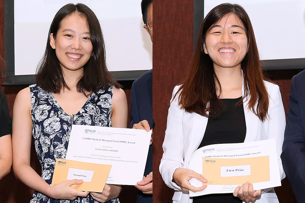 Sherry Yuan (left) and Lydia Lau both received the 2018 CAMRI Student Managed Fund Awards that celebrate outstanding female students from our CAMRI Student Managed Fund Track