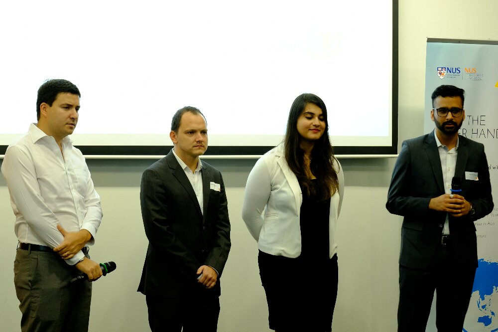 The NUS MBA team at the case competition (in early March at NUS)