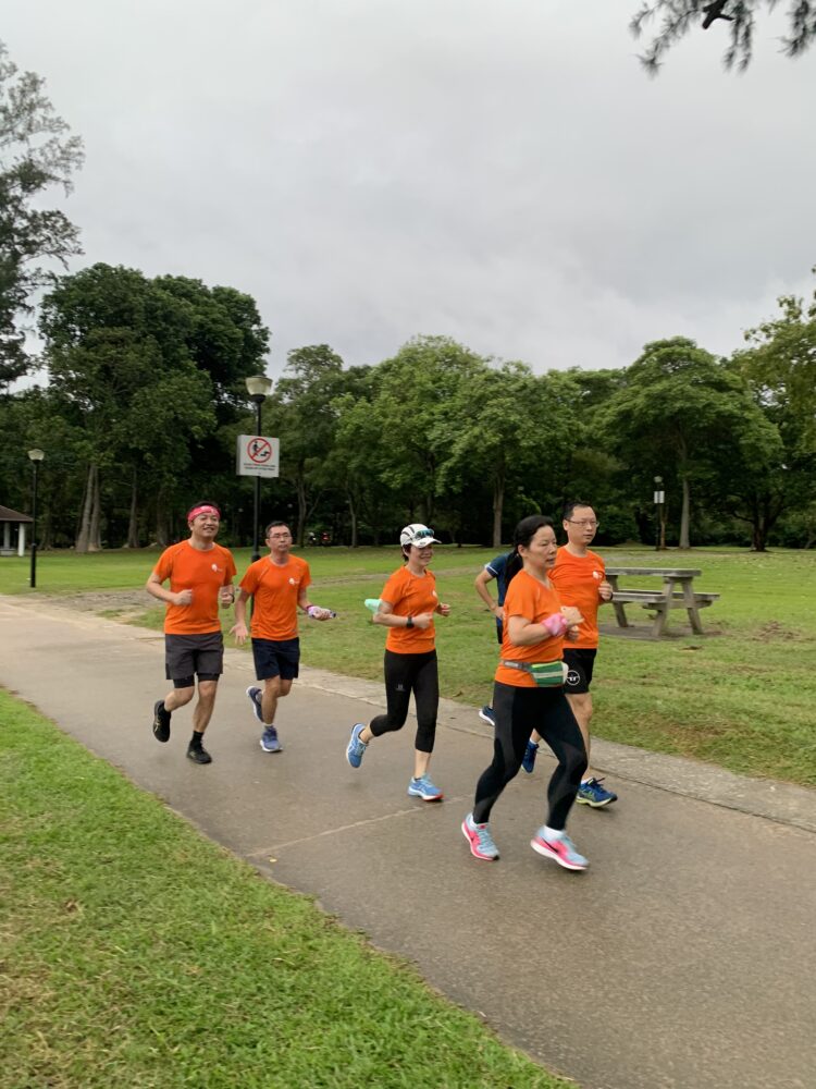 BCR participants running at East Coast Park in Singapore.