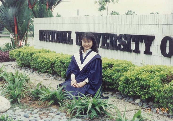 Younger Winnie on her graduation day in 1992