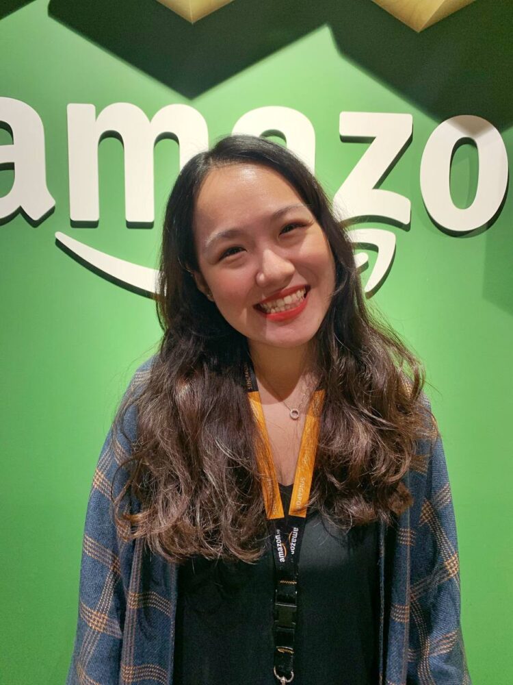 Class of 2020 alumna Natalie Ng at her place of work, Amazon