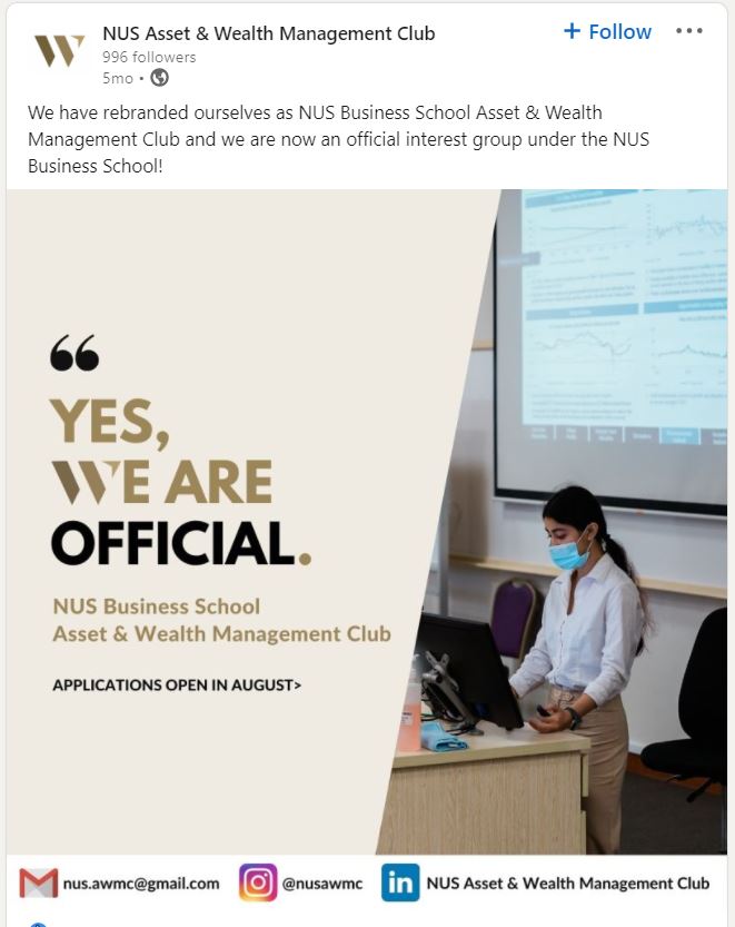 Screenshot of AWMC’s rebranding announcement on their official LinkedIn page