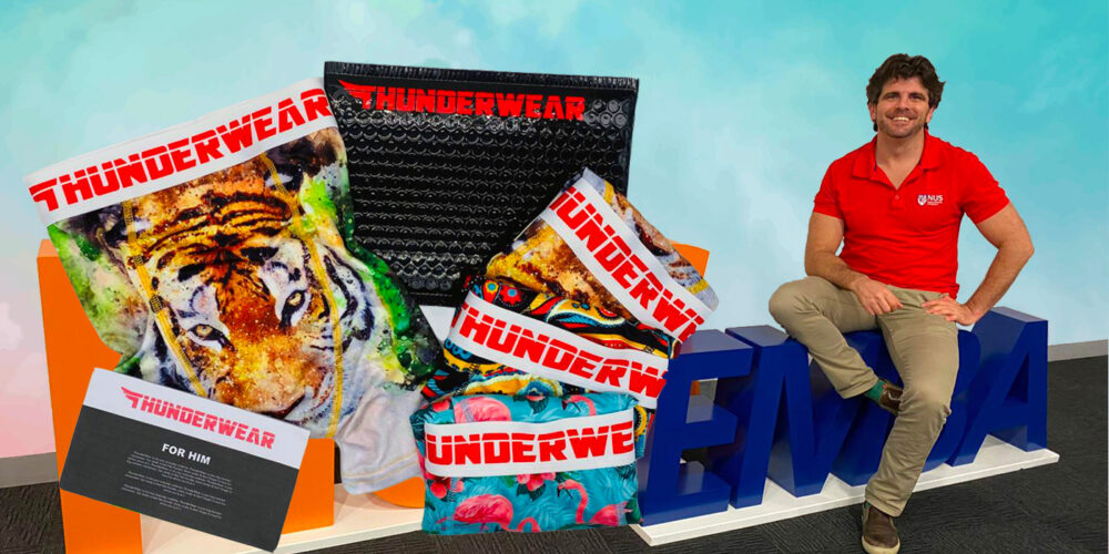 Luigi with ThunderWear products