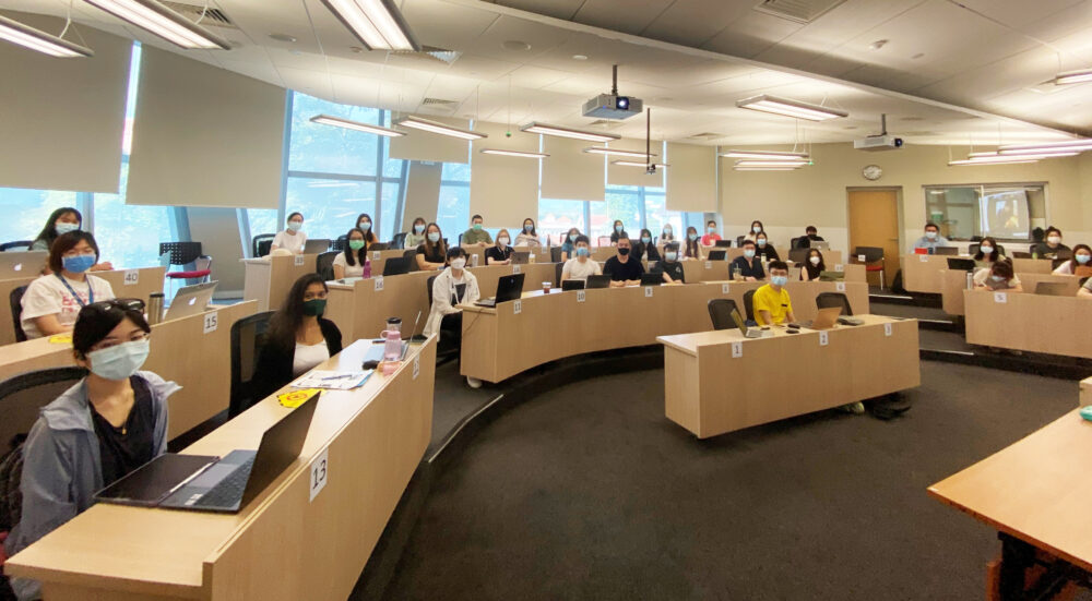 NUS MSc in Accounting students in their first week of class.