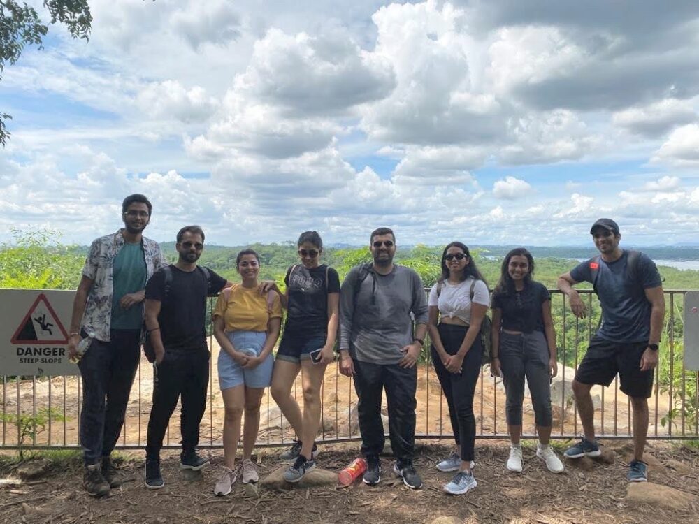 Muskan (4th from left) and her peers on a trip to Pulau Ubin.
